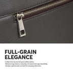 Dark Brown Full-Grain Leather Laptop Bag