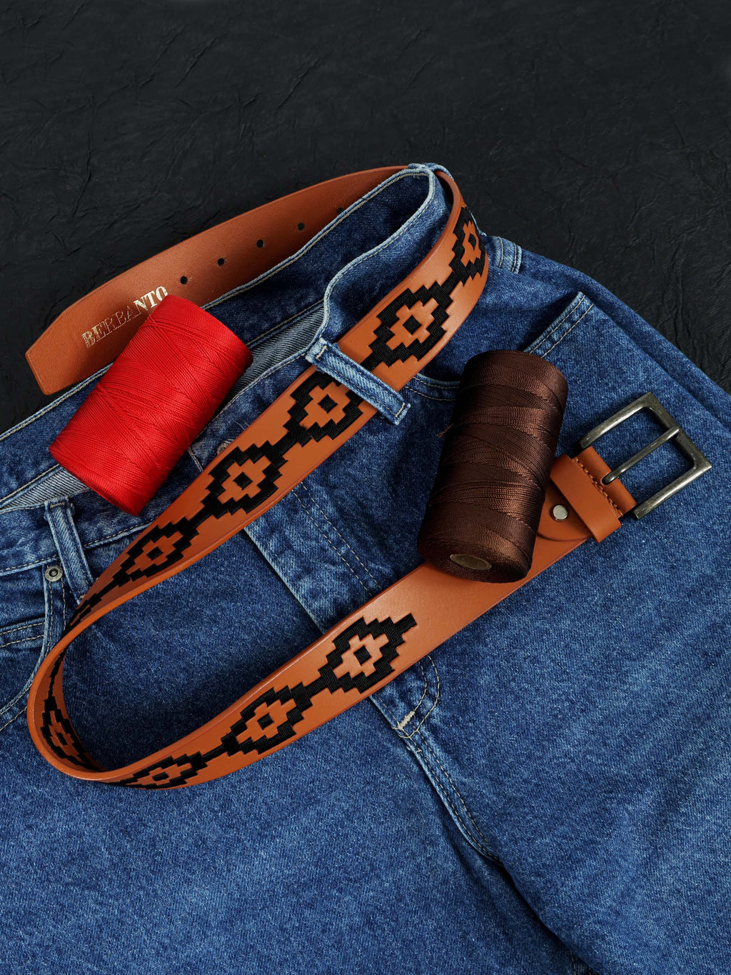 Berbanto Nolan Full-Grain Polo Belt - Tan Leather