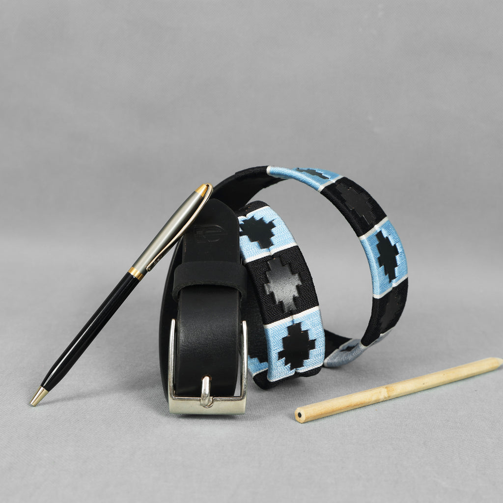 Berbanto Sierra Full-Grain Kids Polo Belt - Black Leather