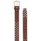 Berbanto Asphalt Full-Grain Studded Leather Belt