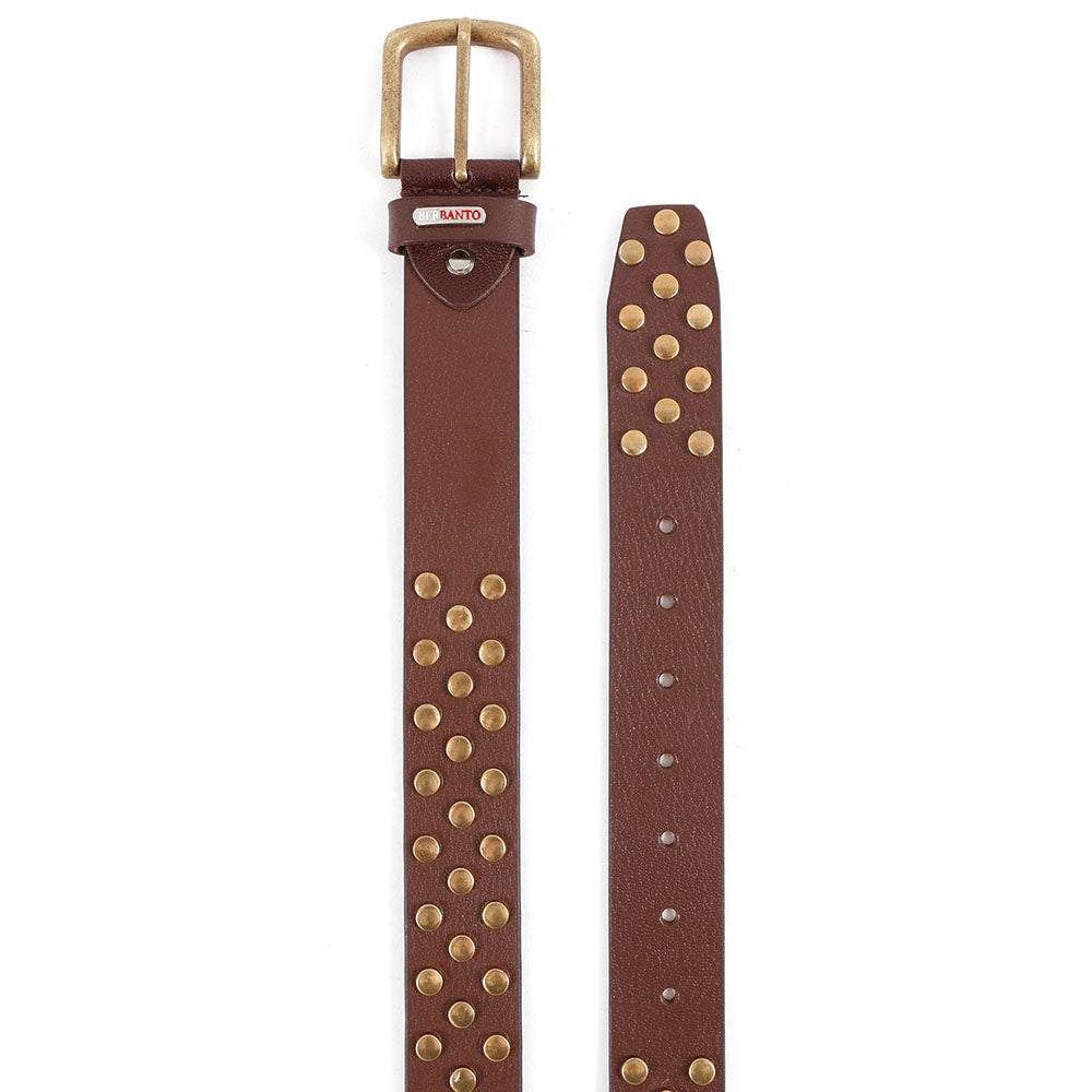 Berbanto Goldrush Full-Grain Studded Leather Belt