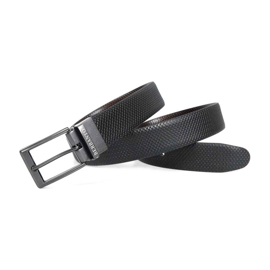 Berbanto Honeycomb Reversible Belt – Gunmetal Buckle