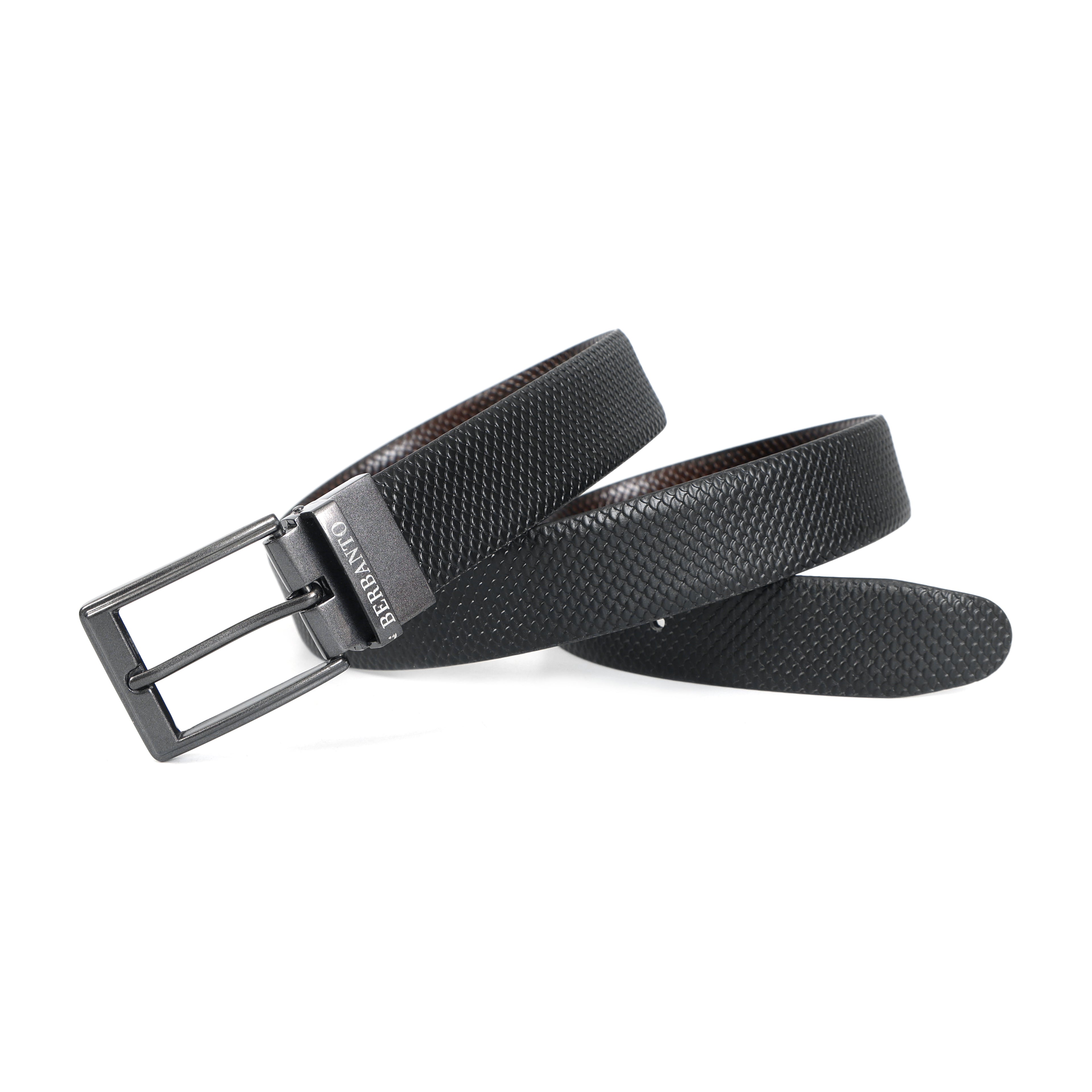 Berbanto Honeycomb Reversible Belt – Gunmetal Buckle