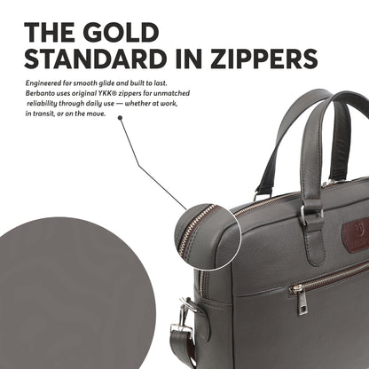 Dark Brown Full-Grain Leather Laptop Bag