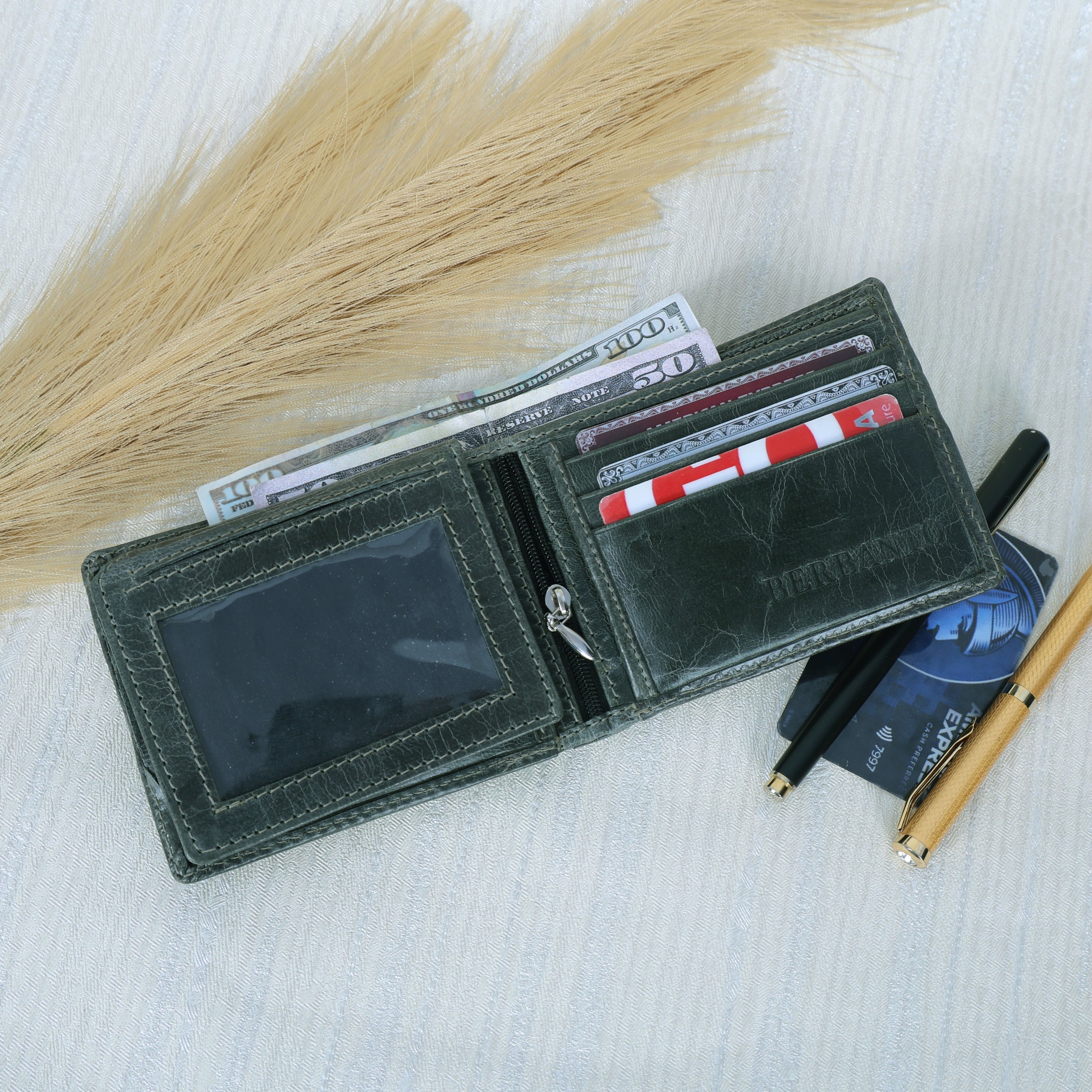 Classic Hunter Leather Wallet - Angled Edge Collection