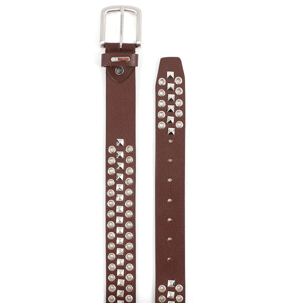 Berbanto Creed Full-Grain Studded Leather Belt