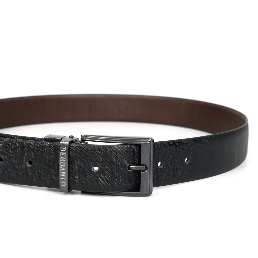 Berbanto Saffiano Prime Reversible Belt – Gunmetal Buckle
