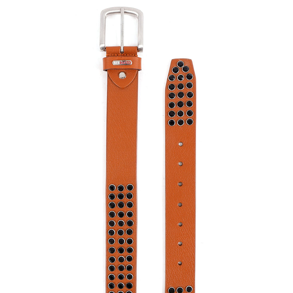 Berbanto Blackout Rider Full-Grain Studded Leather Belt