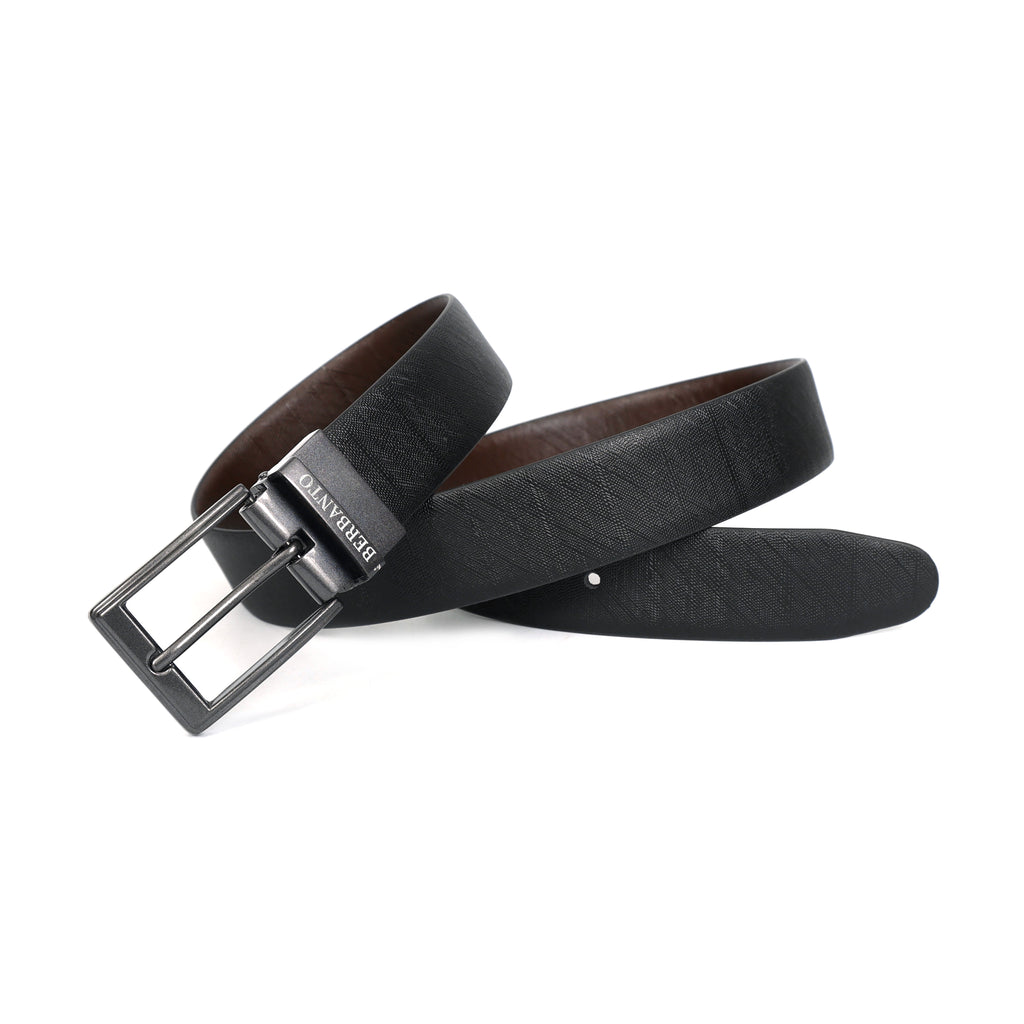 Berbanto Saffiano Prime Reversible Belt – Gunmetal Buckle