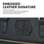 Black Full-Grain Leather Laptop Bag