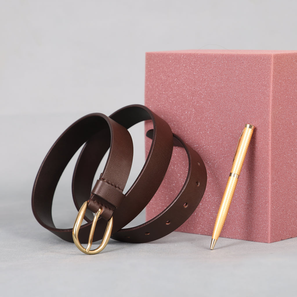 Berbanto Siena Classic Women’s Brown Leather Belt