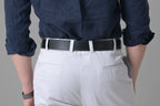 Designer Black Stitching Leather Belt