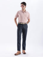 Golf Stretch Belt – Classic Beige with Brown Leather Trim