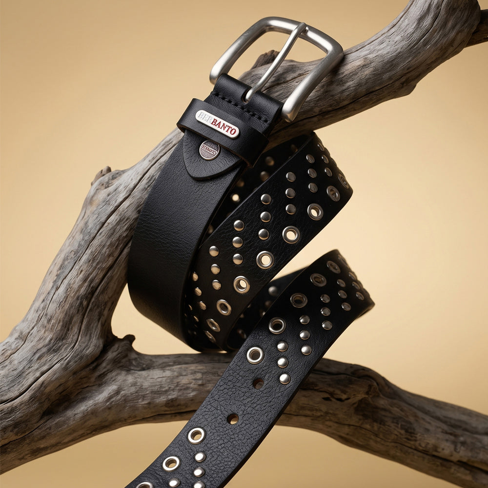 Berbanto Orion Full Grain Studded Leather Belt