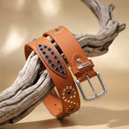 Berbanto Eclipse Full-Grain Studded Leather Belt