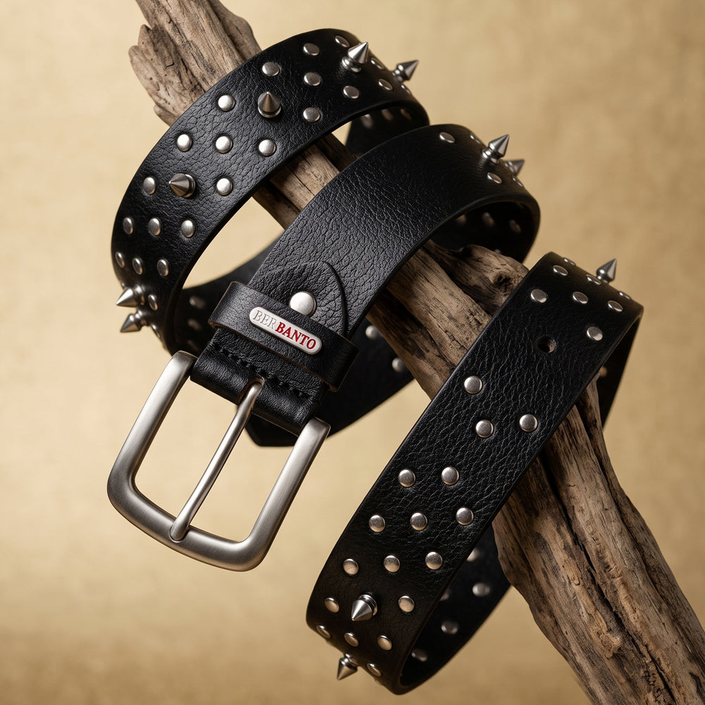 Berbanto Rogue Full-Grain Studded Leather Belt