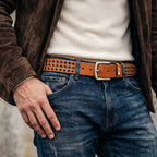 Berbanto Blackout Rider Full-Grain Studded Leather Belt