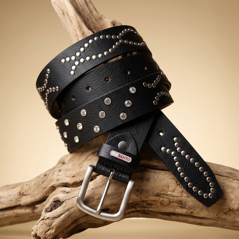 Berbanto Eclipse Studded Leather Belt