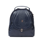 Blue Leather Backpack for Women