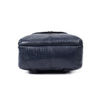 Blue Leather Backpack for Women