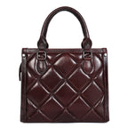 Spacious Cubic Leather Bag for Women