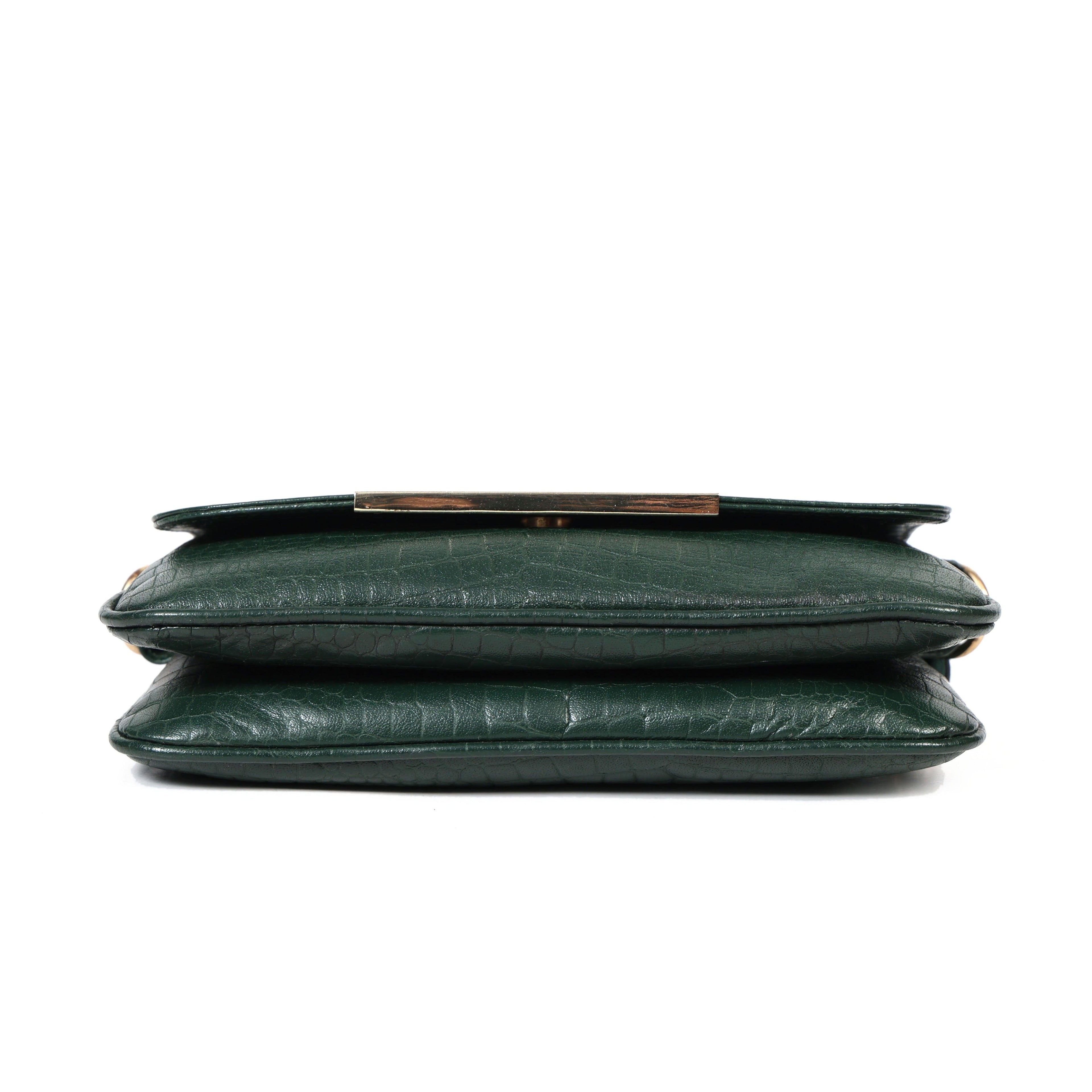 Green Luxury Leather Sling Bag for Women