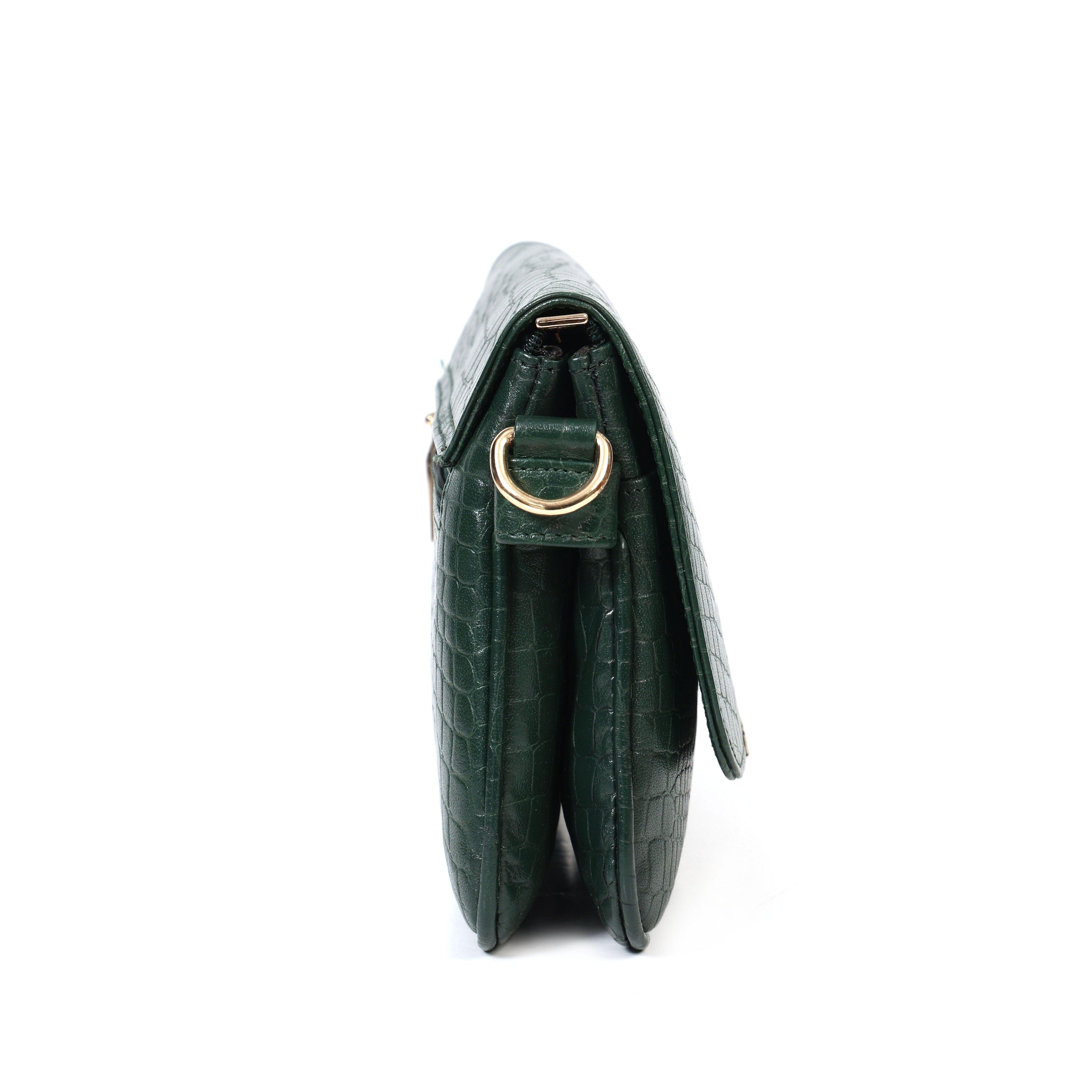 Green Luxury Leather Sling Bag for Women
