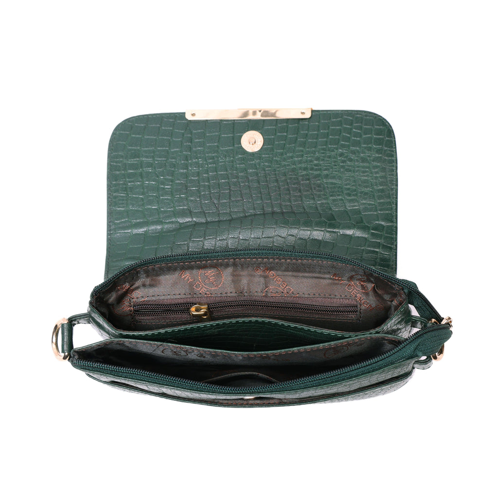 Green Luxury Leather Sling Bag for Women