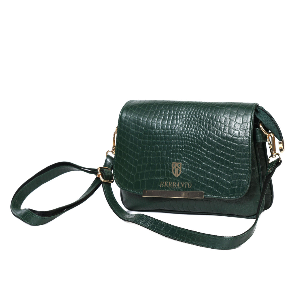 Green Luxury Leather Sling Bag for Women