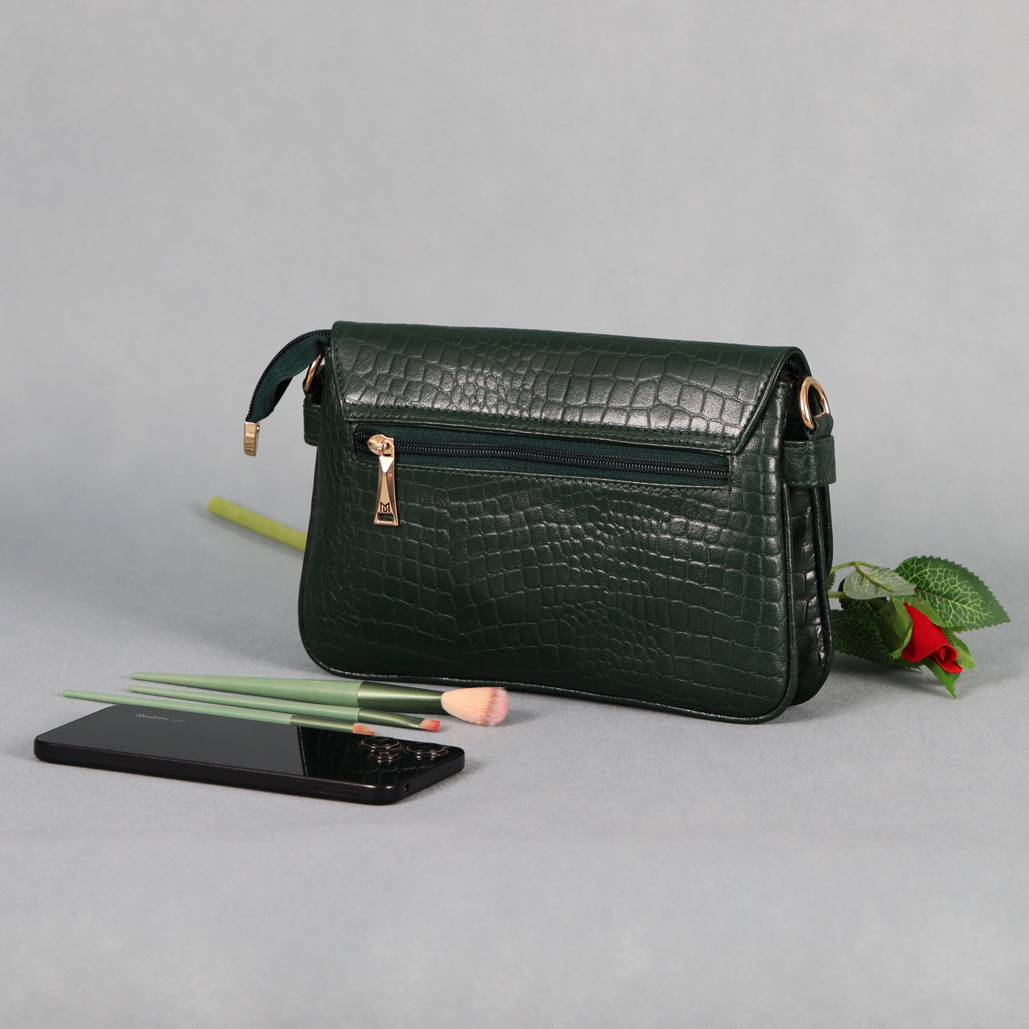 Green Luxury Leather Sling Bag for Women
