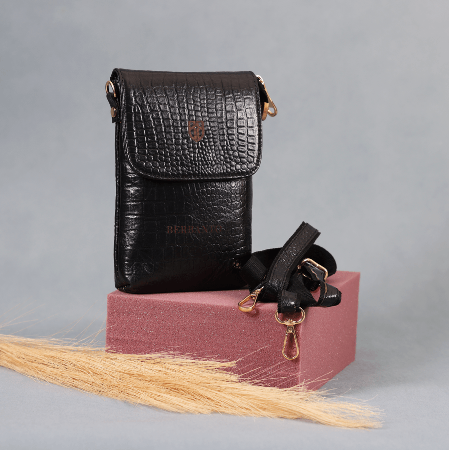 Small Leather Mobile Bag for Women