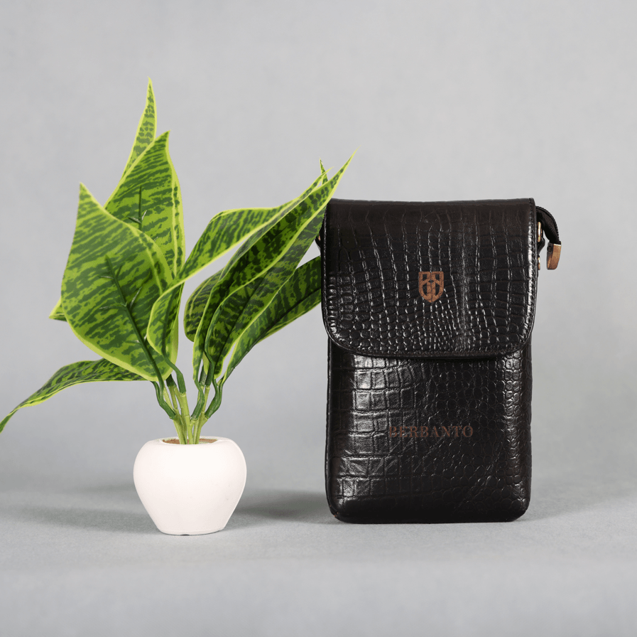 Small Leather Mobile Bag for Women
