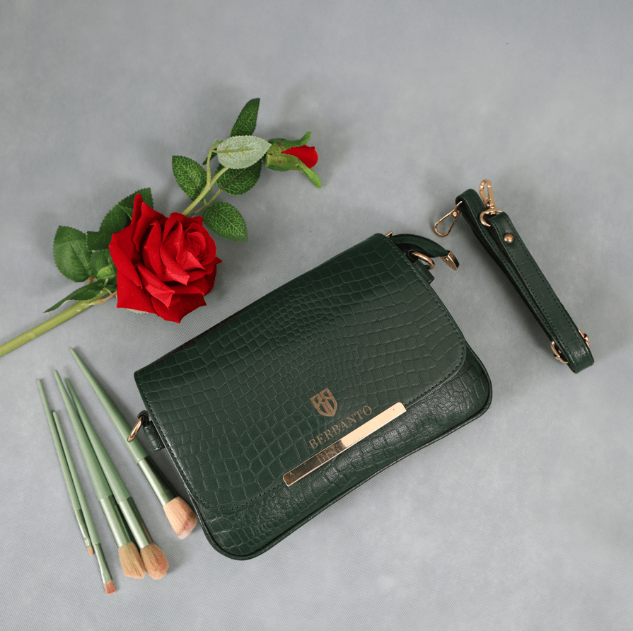 Green Luxury Leather Sling Bag for Women