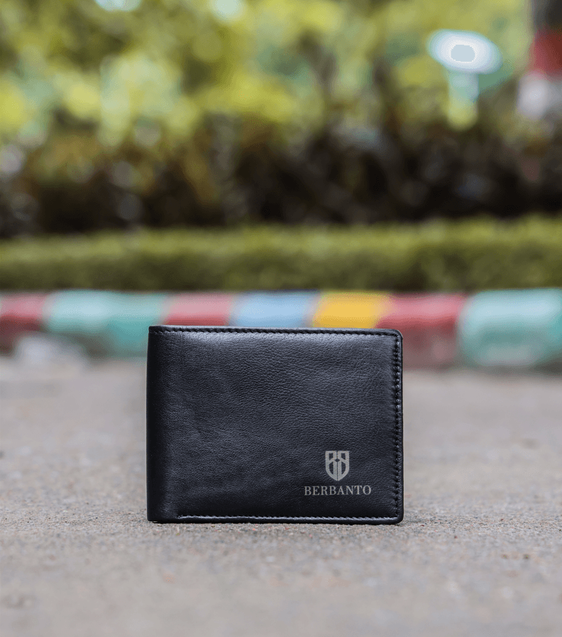 Black Leather Wallet for Men