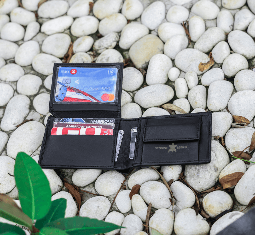 Black Leather Wallet for Men